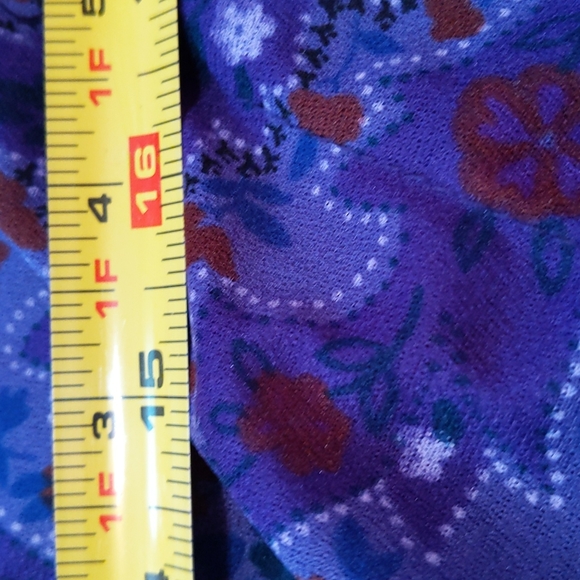 Sweet and Flirty Vintage Boho 70s 80s Sheer Purple Kimono Dress M-L - Picture 6 of 8
